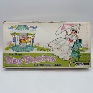Vintage Parker Brothers 1964 Mary Poppins Carousel Board Game Walt Disney
